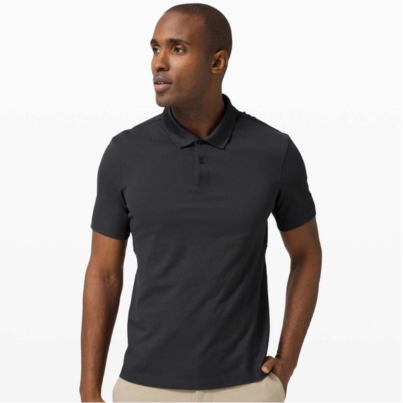 lululemon athletica Other - Lululemon men’s small tech pique polo tee shirt obsidian grey activewear casual